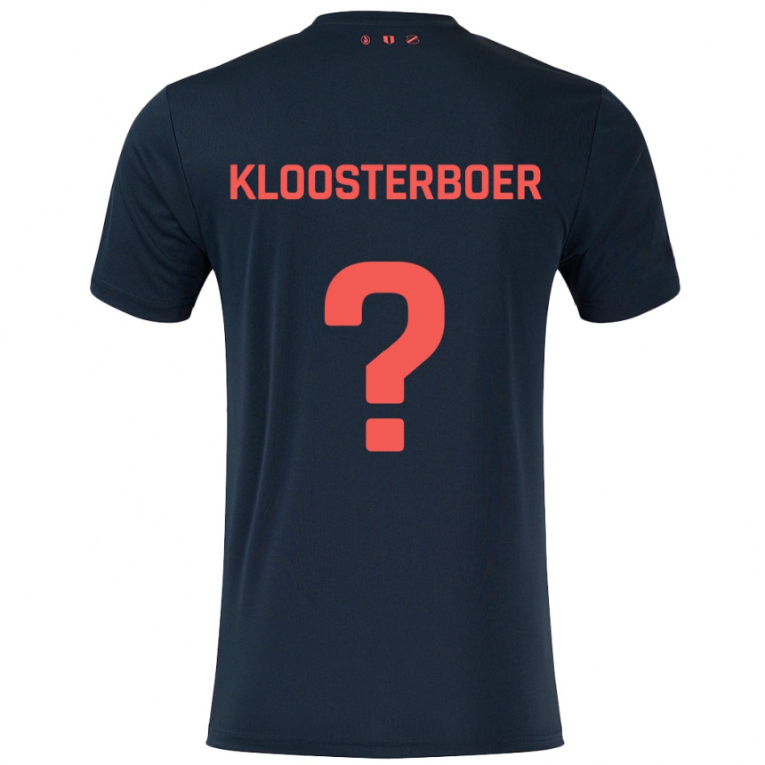 Niño Fútbol Camiseta Per Kloosterboer #0 Negro Rojo 2ª Equipación 2024/25 Argentina