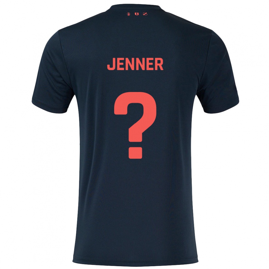 Niño Fútbol Camiseta Ivar Jenner #0 Negro Rojo 2ª Equipación 2024/25 Argentina