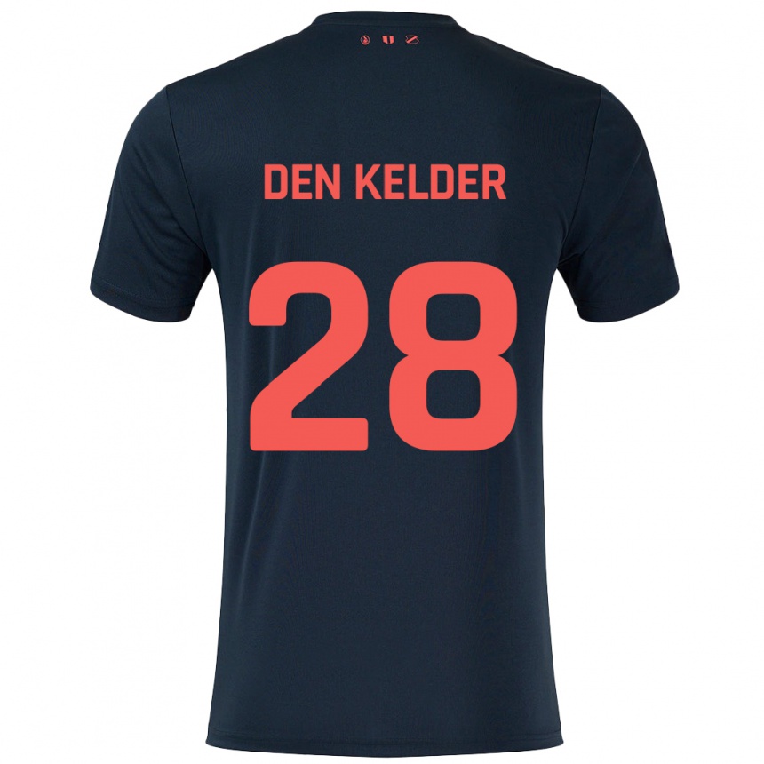 Niño Fútbol Camiseta Gera Op Den Kelder #28 Negro Rojo 2ª Equipación 2024/25 Argentina