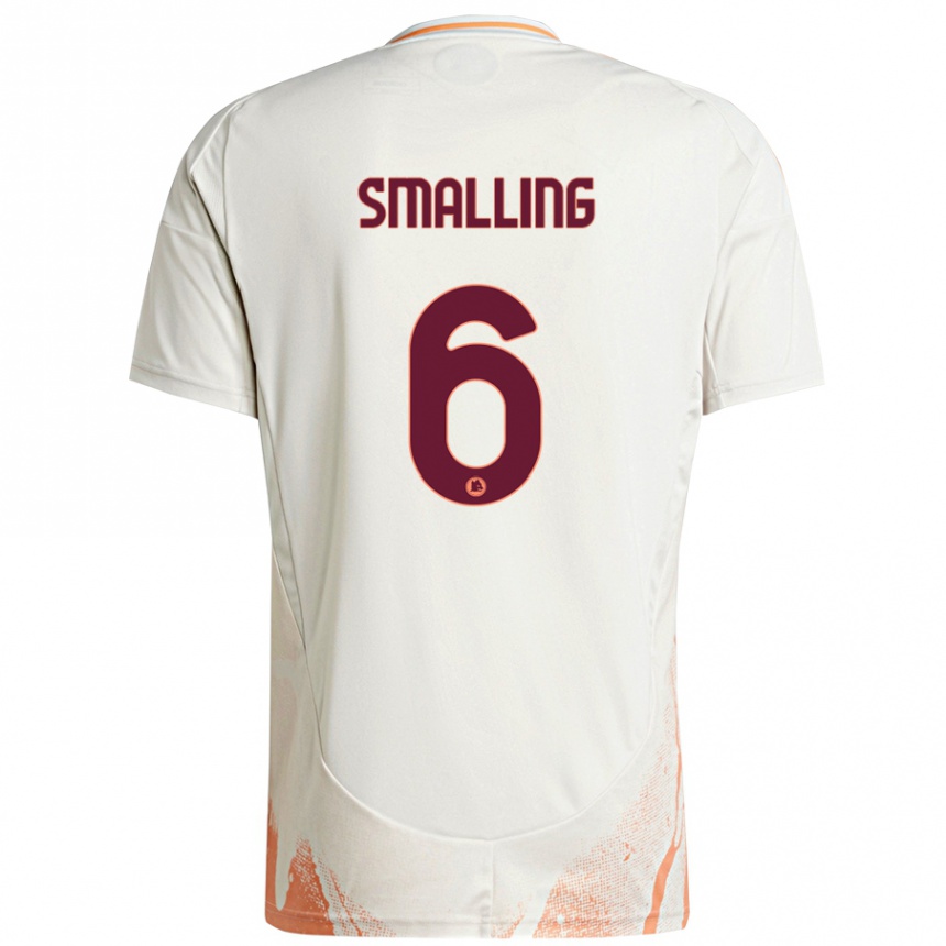 Niño Fútbol Camiseta Chris Smalling #6 Crema Blanco Naranja 2ª Equipación 2024/25 Argentina