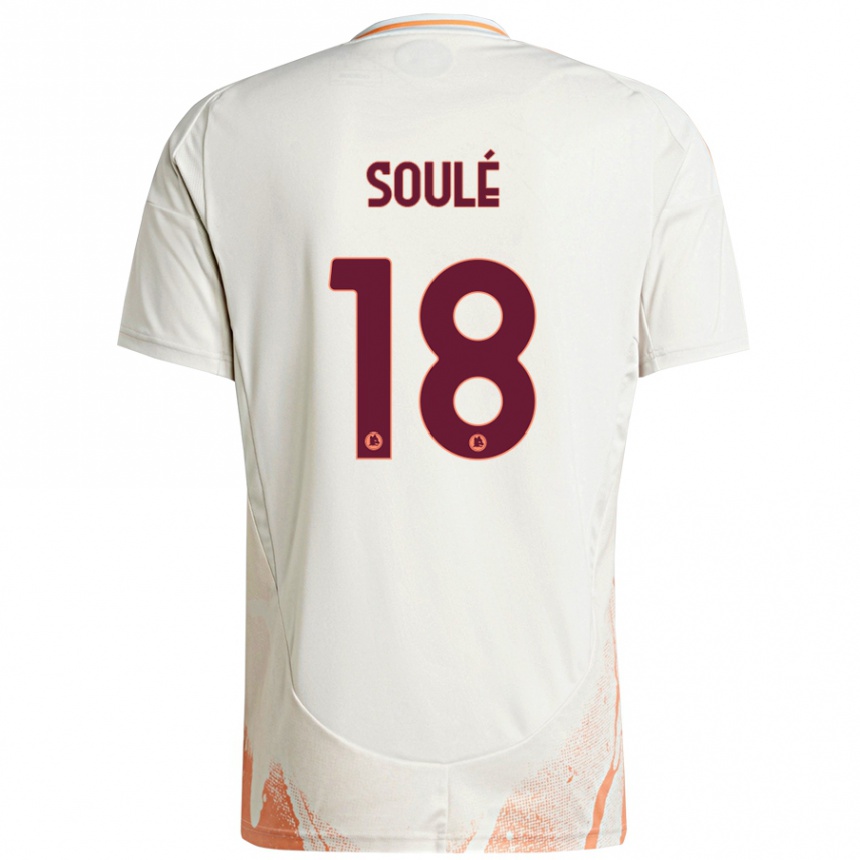 Niño Fútbol Camiseta Matías Soulé #18 Crema Blanco Naranja 2ª Equipación 2024/25 Argentina