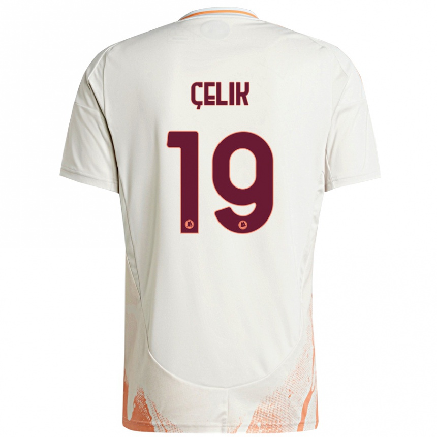 Niño Fútbol Camiseta Zeki Celik #19 Crema Blanco Naranja 2ª Equipación 2024/25 Argentina