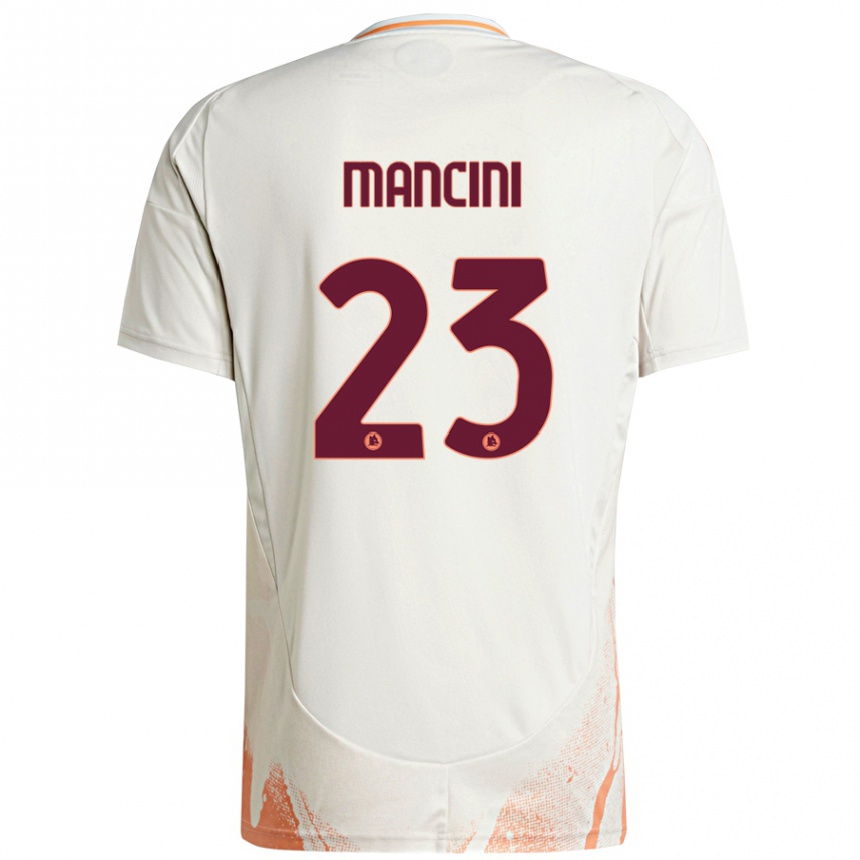 Niño Fútbol Camiseta Gianluca Mancini #23 Crema Blanco Naranja 2ª Equipación 2024/25 Argentina