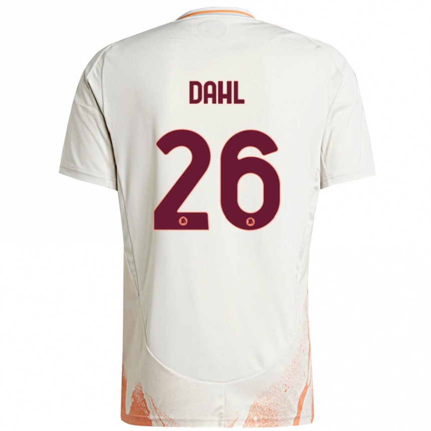 Niño Fútbol Camiseta Samuel Dahl #26 Crema Blanco Naranja 2ª Equipación 2024/25 Argentina