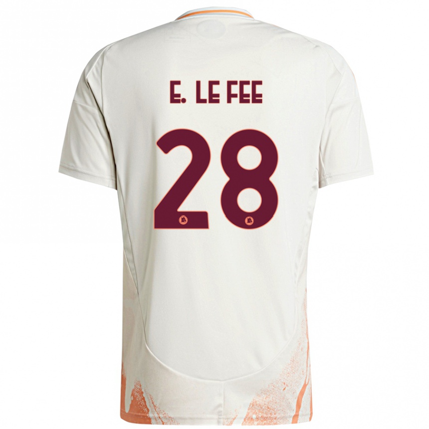 Niño Fútbol Camiseta Enzo Le Fée #28 Crema Blanco Naranja 2ª Equipación 2024/25 Argentina