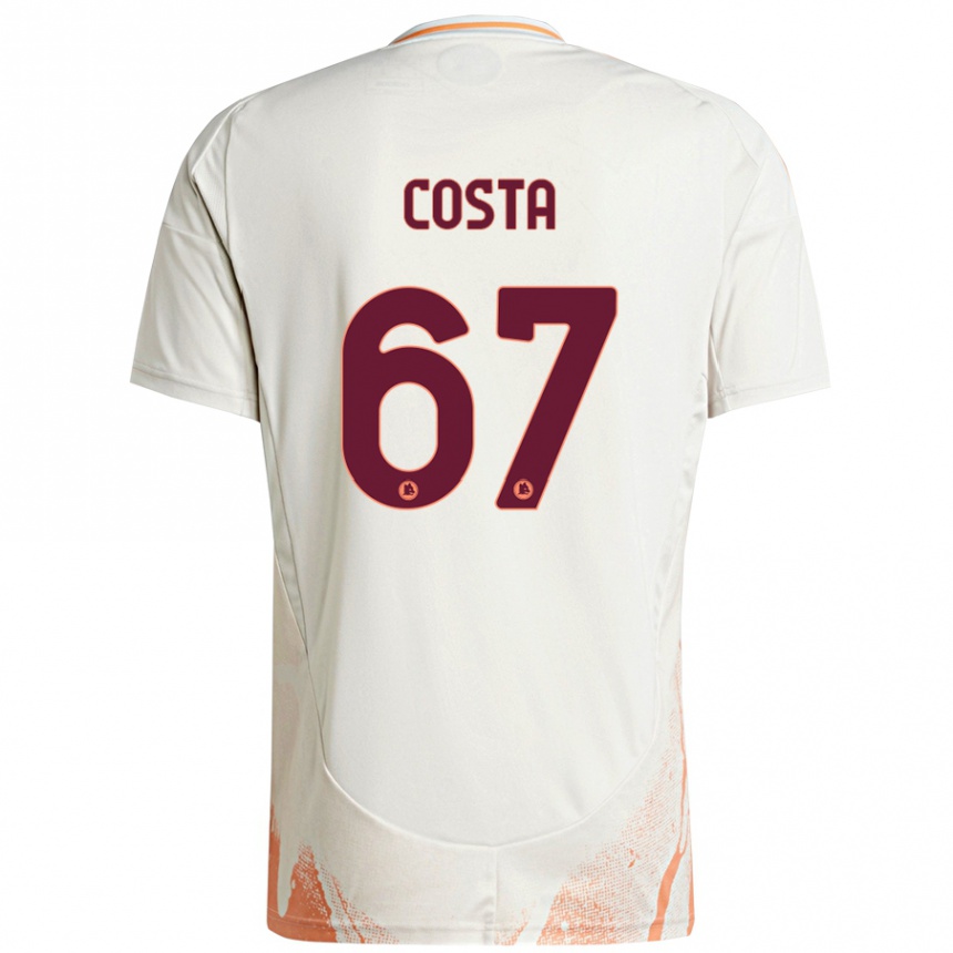 Niño Fútbol Camiseta João Costa #67 Crema Blanco Naranja 2ª Equipación 2024/25 Argentina