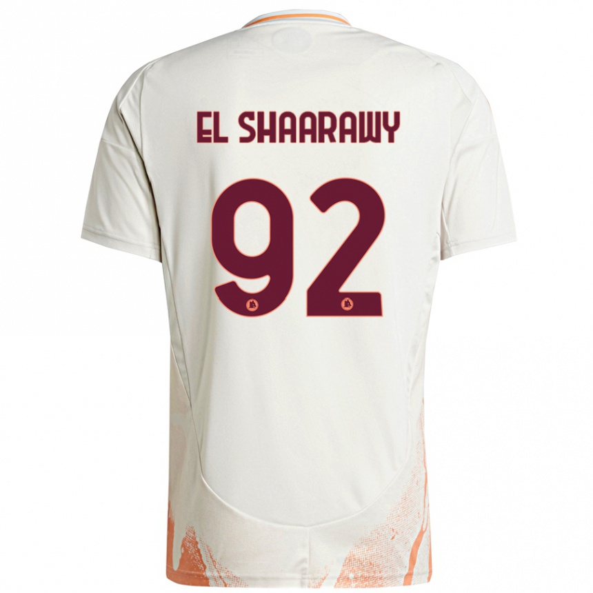 Niño Fútbol Camiseta Stephan El Shaarawy #92 Crema Blanco Naranja 2ª Equipación 2024/25 Argentina