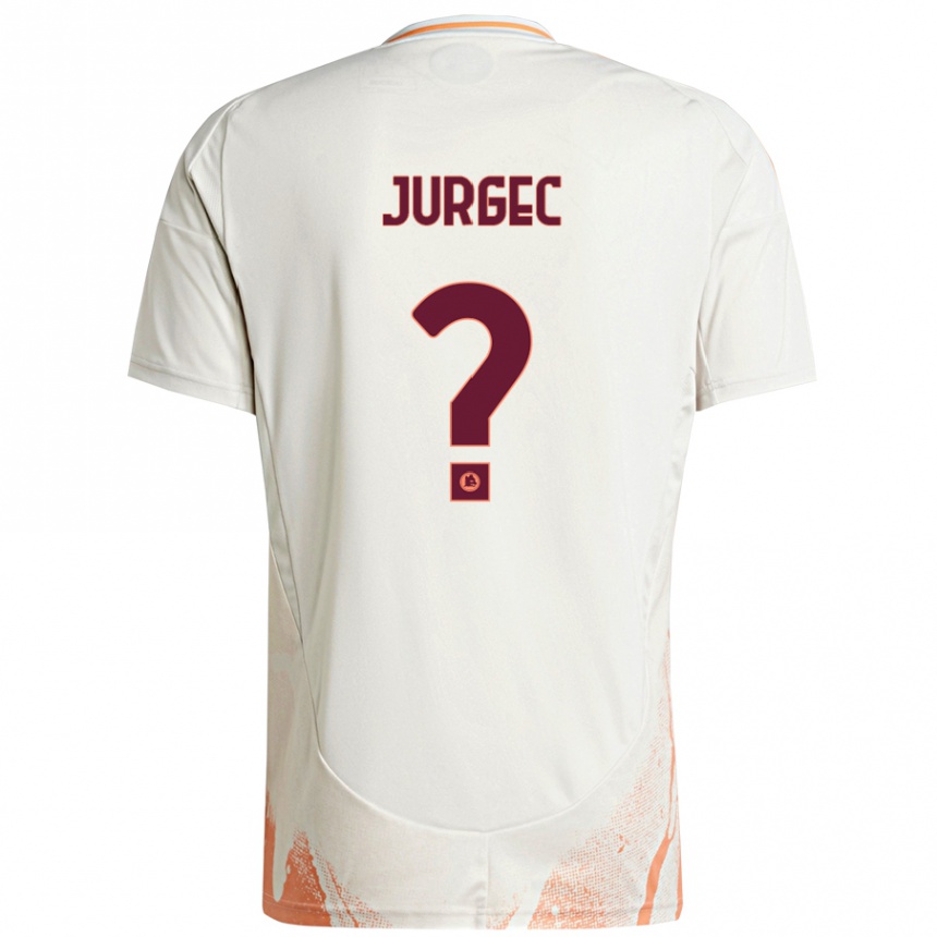 Niño Fútbol Camiseta Jan Jurgec #0 Crema Blanco Naranja 2ª Equipación 2024/25 Argentina