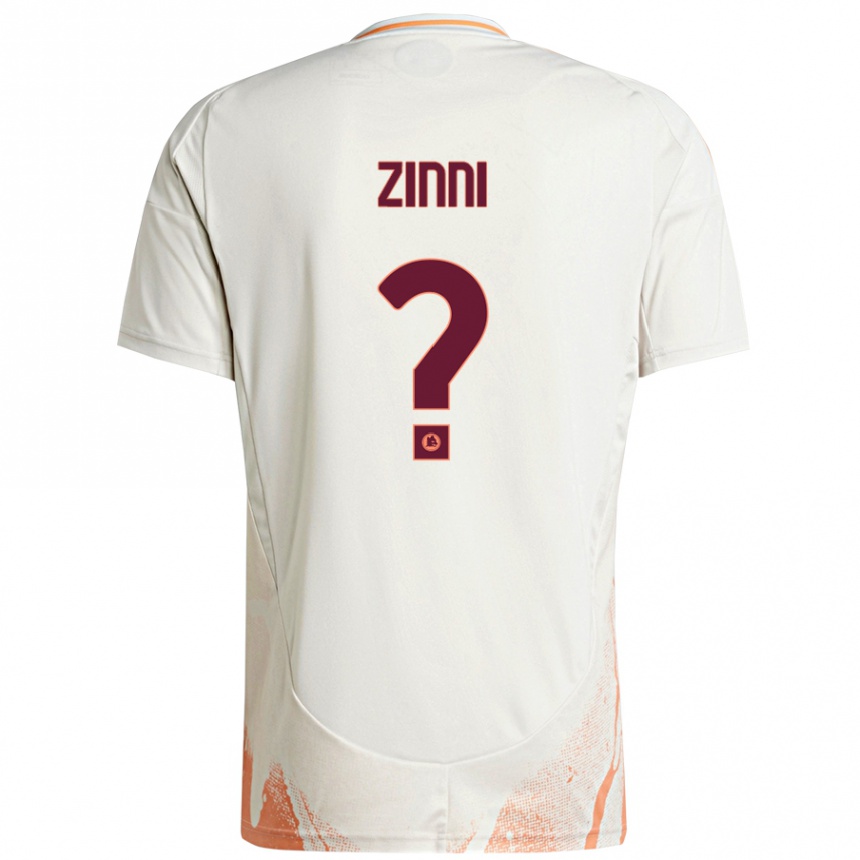 Niño Fútbol Camiseta Raul Zinni #0 Crema Blanco Naranja 2ª Equipación 2024/25 Argentina