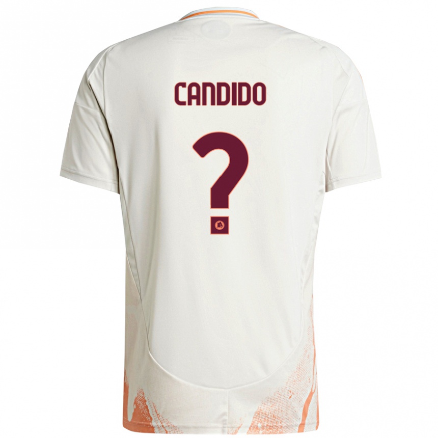 Niño Fútbol Camiseta Gabriele Candido #0 Crema Blanco Naranja 2ª Equipación 2024/25 Argentina