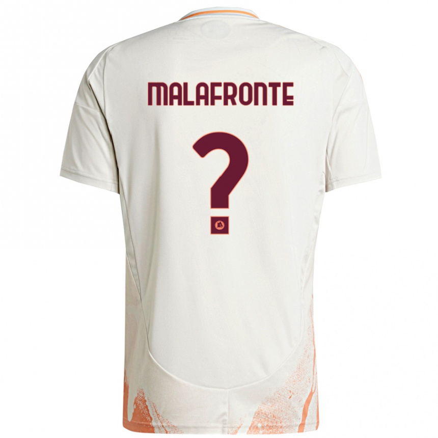 Niño Fútbol Camiseta Matteo Malafronte #0 Crema Blanco Naranja 2ª Equipación 2024/25 Argentina