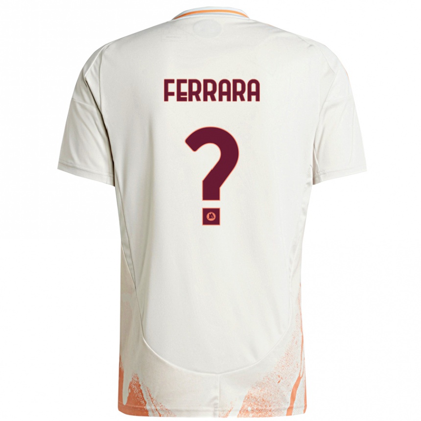 Niño Fútbol Camiseta Francesco Ferrara #0 Crema Blanco Naranja 2ª Equipación 2024/25 Argentina