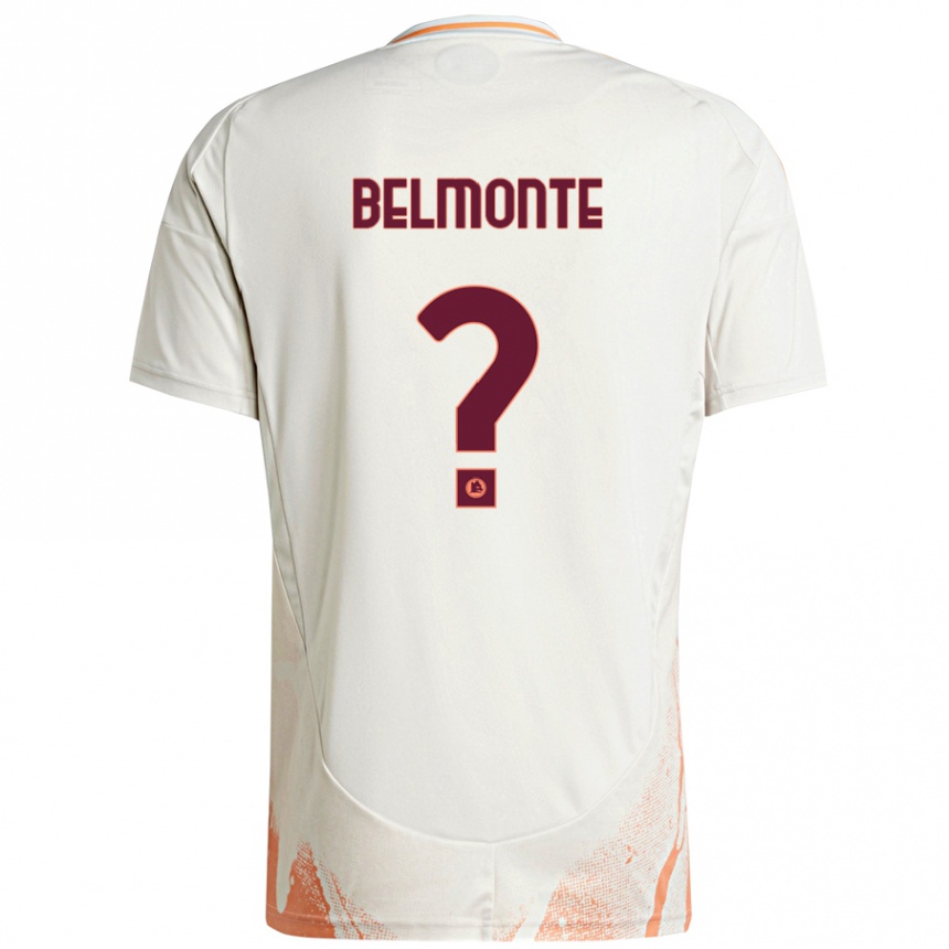 Niño Fútbol Camiseta Samuele Belmonte #0 Crema Blanco Naranja 2ª Equipación 2024/25 Argentina