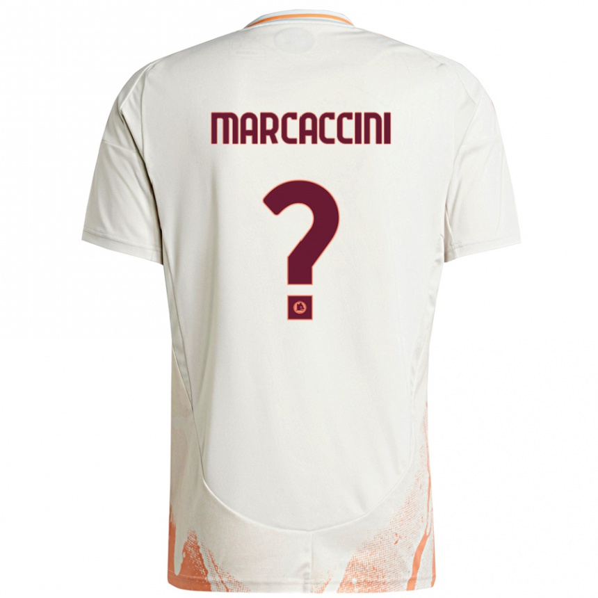 Niño Fútbol Camiseta Alessio Marcaccini #0 Crema Blanco Naranja 2ª Equipación 2024/25 Argentina