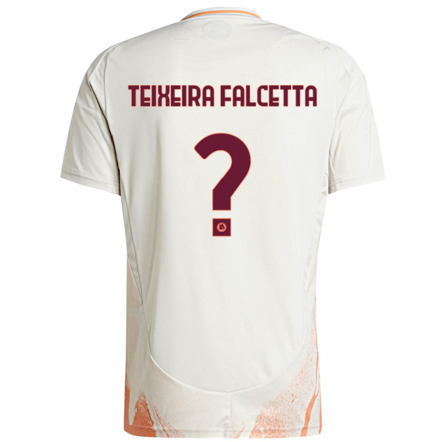 Niño Fútbol Camiseta Pietro Teixeira Falcetta #0 Crema Blanco Naranja 2ª Equipación 2024/25 Argentina