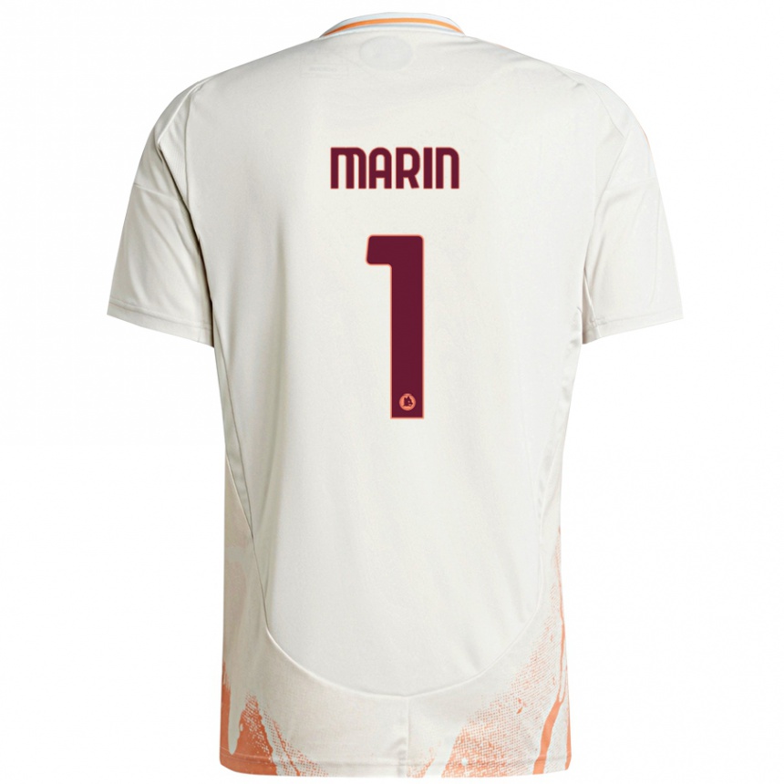 Niño Fútbol Camiseta Renato Marin #1 Crema Blanco Naranja 2ª Equipación 2024/25 Argentina