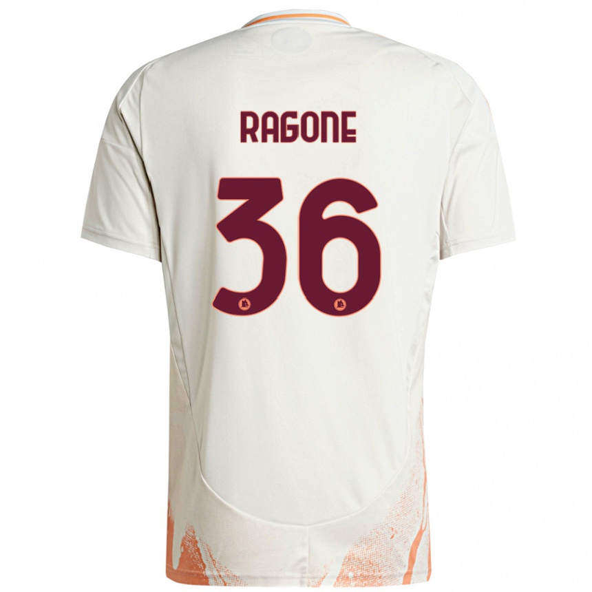 Niño Fútbol Camiseta Diego Ragone #36 Crema Blanco Naranja 2ª Equipación 2024/25 Argentina