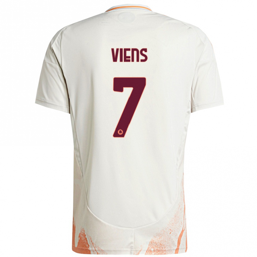 Niño Fútbol Camiseta Evelyne Viens #7 Crema Blanco Naranja 2ª Equipación 2024/25 Argentina