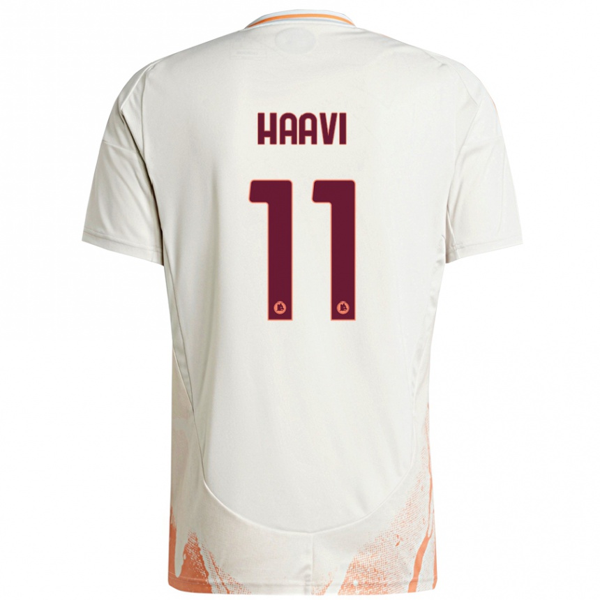 Niño Fútbol Camiseta Emilie Haavi #11 Crema Blanco Naranja 2ª Equipación 2024/25 Argentina