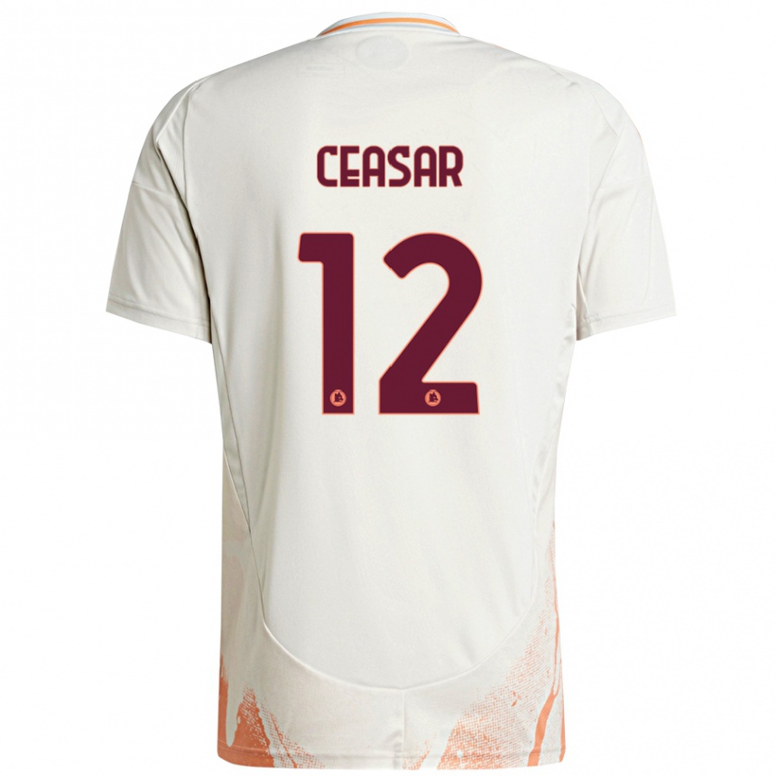 Niño Fútbol Camiseta Camelia Ceasar #12 Crema Blanco Naranja 2ª Equipación 2024/25 Argentina