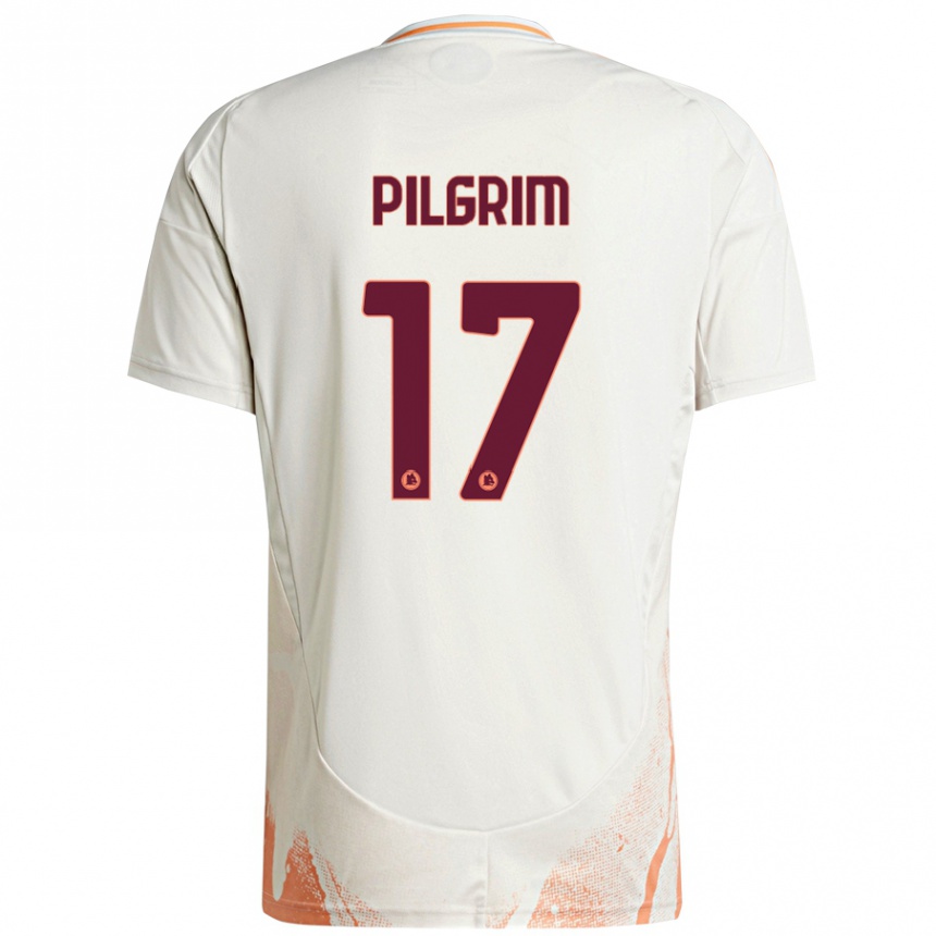 Niño Fútbol Camiseta Alayah Pilgrim #17 Crema Blanco Naranja 2ª Equipación 2024/25 Argentina