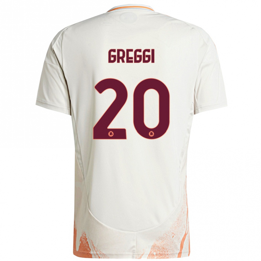 Niño Fútbol Camiseta Giada Greggi #20 Crema Blanco Naranja 2ª Equipación 2024/25 Argentina