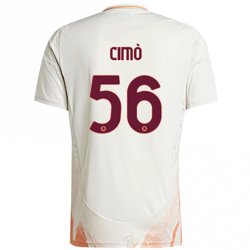 Niño Fútbol Camiseta Giada Cimò #56 Crema Blanco Naranja 2ª Equipación 2024/25 Argentina