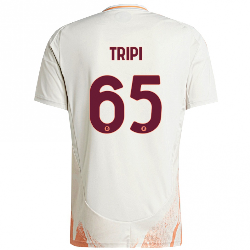 Niño Fútbol Camiseta Filippo Tripi #65 Crema Blanco Naranja 2ª Equipación 2024/25 Argentina