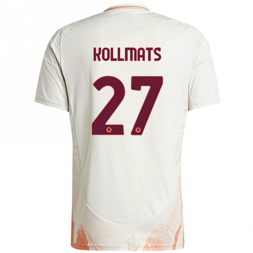 Niño Fútbol Camiseta Beata Kollmats #27 Crema Blanco Naranja 2ª Equipación 2024/25 Argentina