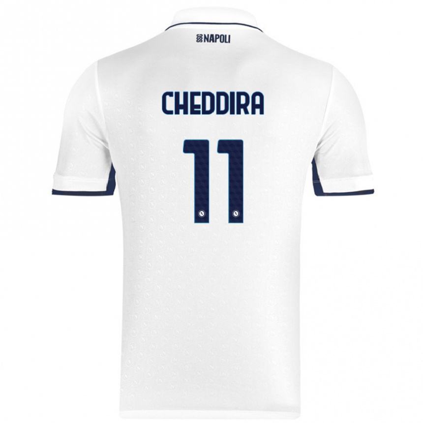 Niño Fútbol Camiseta Walid Cheddira #11 Blanco Azul Real 2ª Equipación 2024/25 Argentina