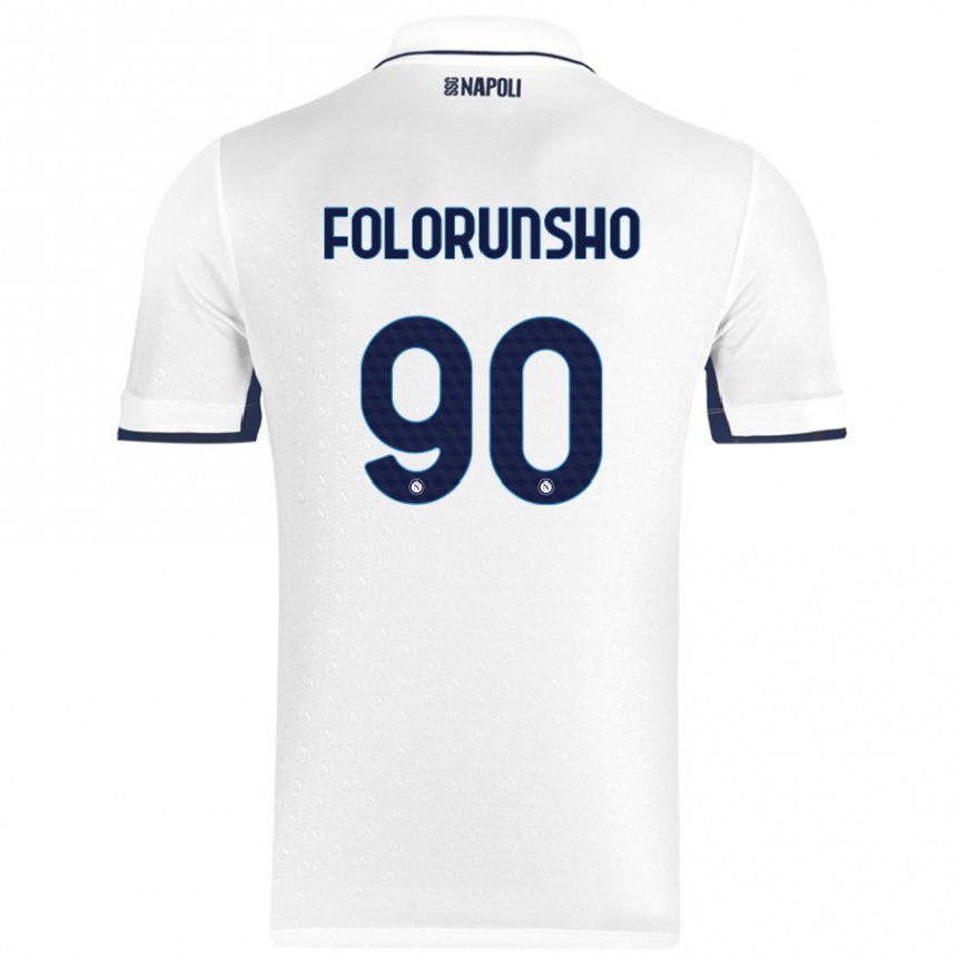 Niño Fútbol Camiseta Michael Folorunsho #90 Blanco Azul Real 2ª Equipación 2024/25 Argentina