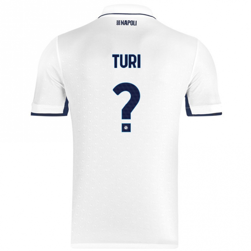 Niño Fútbol Camiseta Claudio Turi #0 Blanco Azul Real 2ª Equipación 2024/25 Argentina