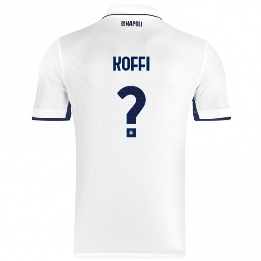 Niño Fútbol Camiseta Cedrick Koffi #0 Blanco Azul Real 2ª Equipación 2024/25 Argentina