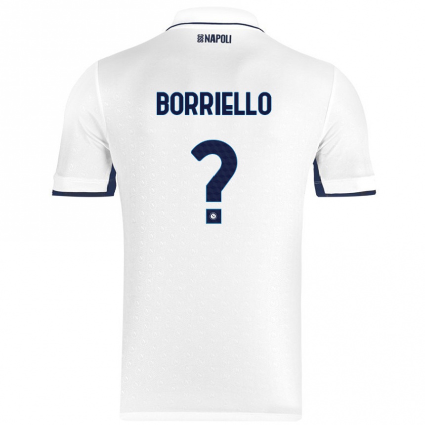 Niño Fútbol Camiseta Salvatore Borriello #0 Blanco Azul Real 2ª Equipación 2024/25 Argentina