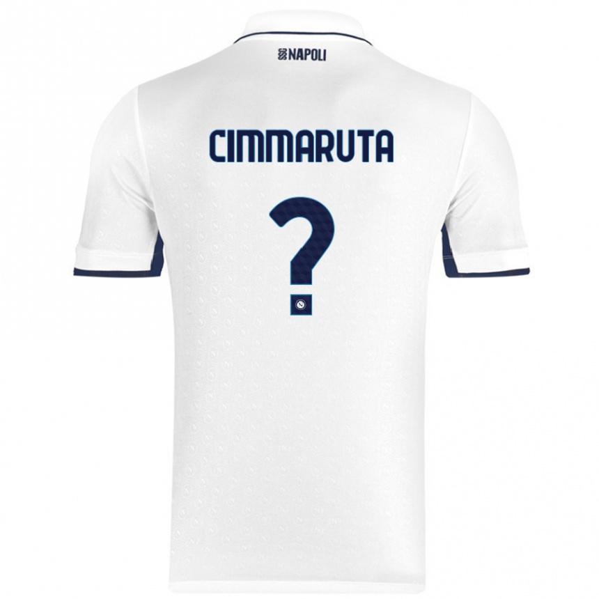 Niño Fútbol Camiseta Antonio Cimmaruta #0 Blanco Azul Real 2ª Equipación 2024/25 Argentina