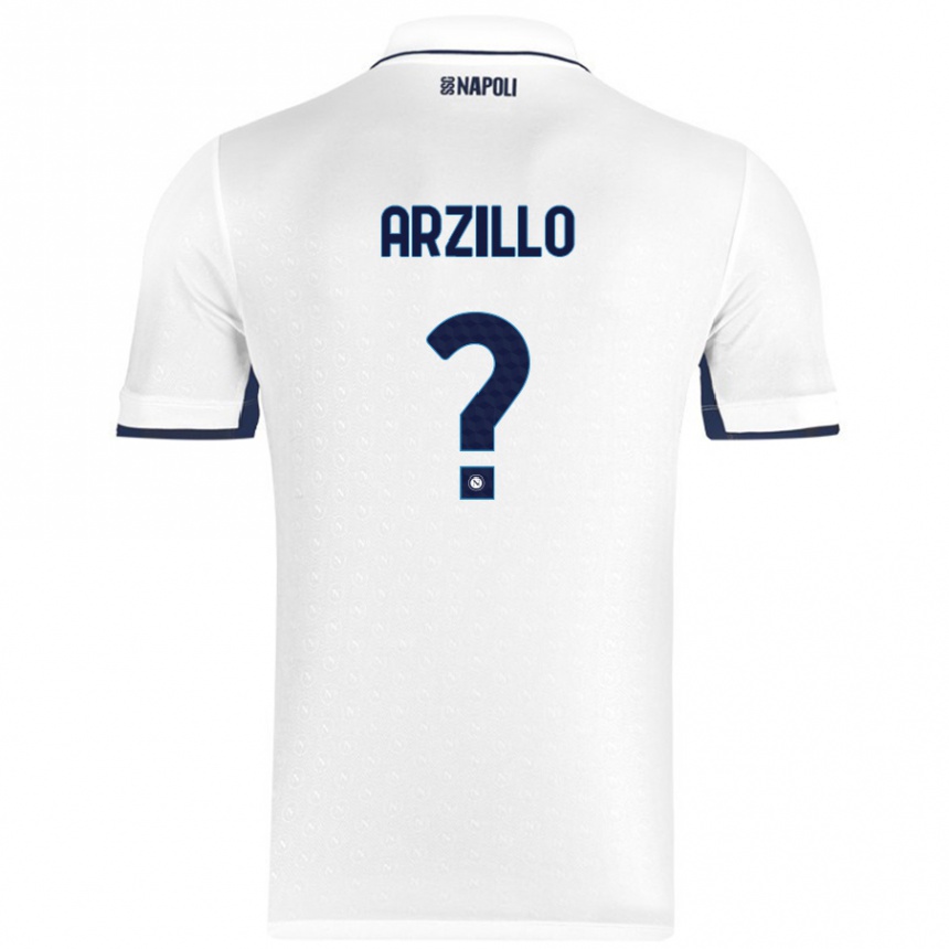 Niño Fútbol Camiseta Antonino Arzillo #0 Blanco Azul Real 2ª Equipación 2024/25 Argentina