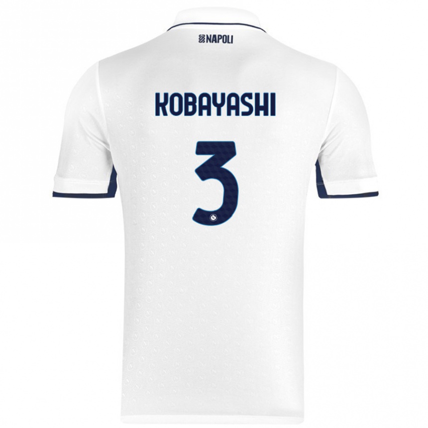 Niño Fútbol Camiseta Miharu Kobayashi #3 Blanco Azul Real 2ª Equipación 2024/25 Argentina