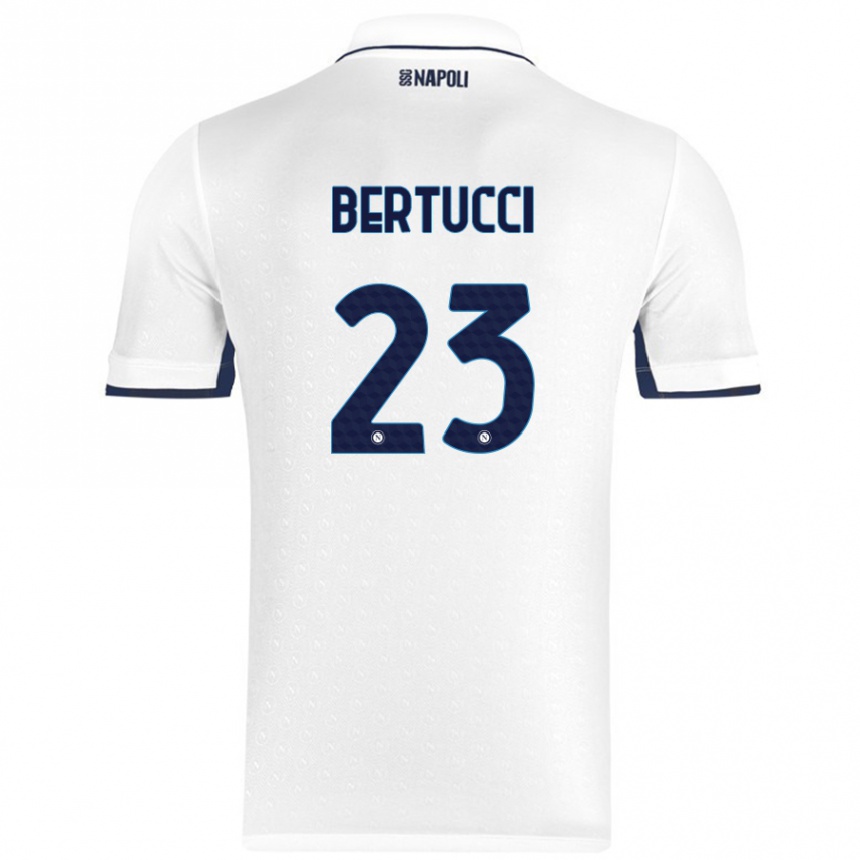 Niño Fútbol Camiseta Sofia Bertucci #23 Blanco Azul Real 2ª Equipación 2024/25 Argentina