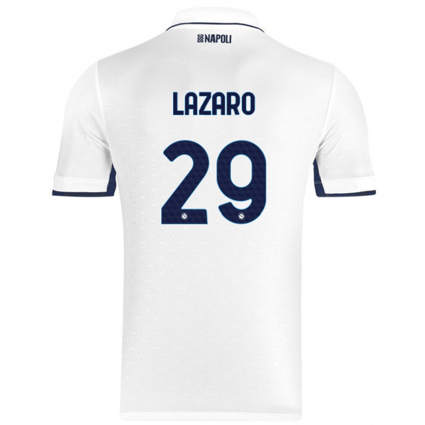 Niño Fútbol Camiseta Paloma Lázaro #29 Blanco Azul Real 2ª Equipación 2024/25 Argentina