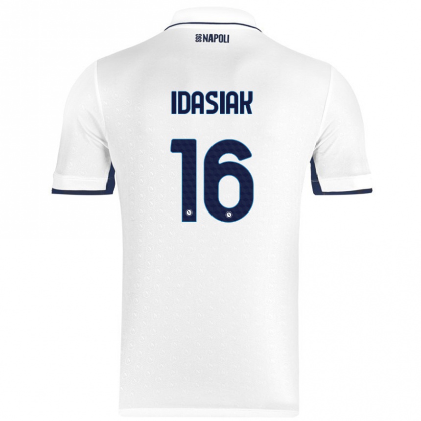 Niño Fútbol Camiseta Hubert Idasiak #16 Blanco Azul Real 2ª Equipación 2024/25 Argentina