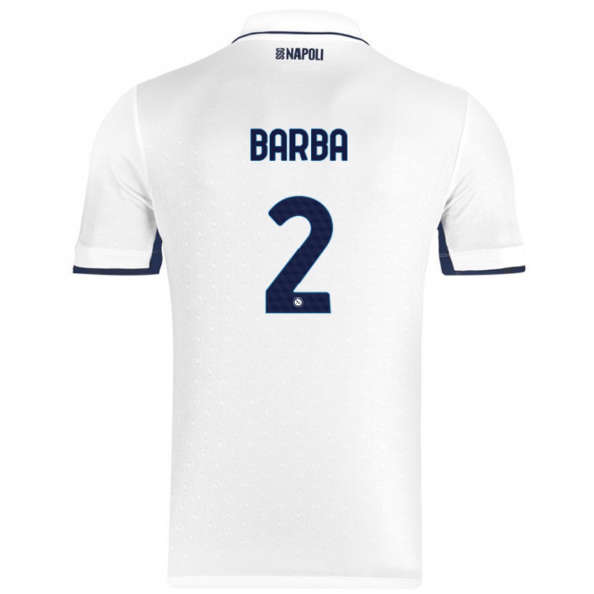 Niño Fútbol Camiseta Benedetto Barba #2 Blanco Azul Real 2ª Equipación 2024/25 Argentina