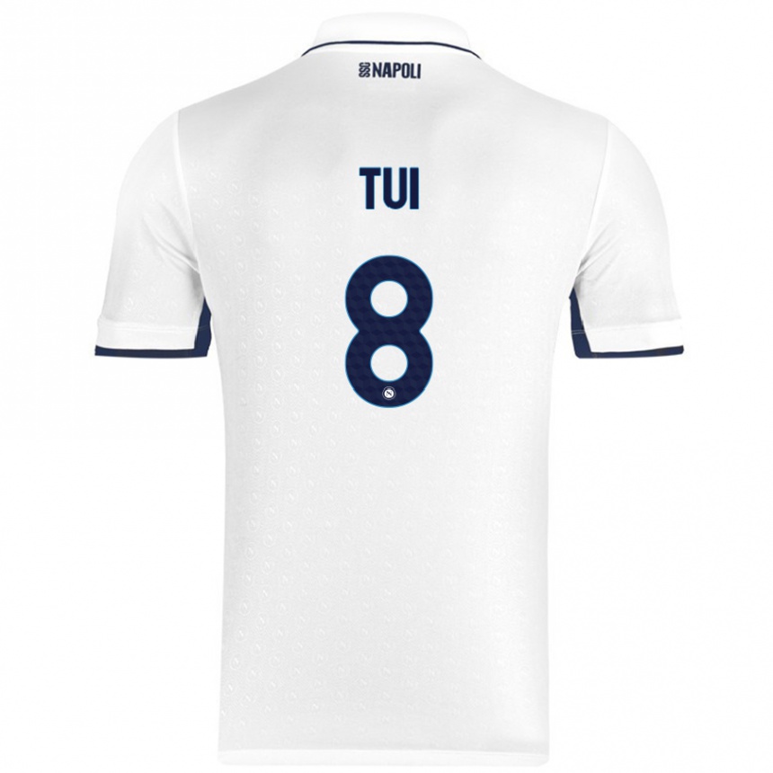 Niño Fútbol Camiseta Sara Tui #8 Blanco Azul Real 2ª Equipación 2024/25 Argentina