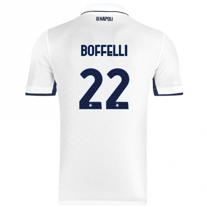 Niño Fútbol Camiseta Valerio Boffelli #22 Blanco Azul Real 2ª Equipación 2024/25 Argentina