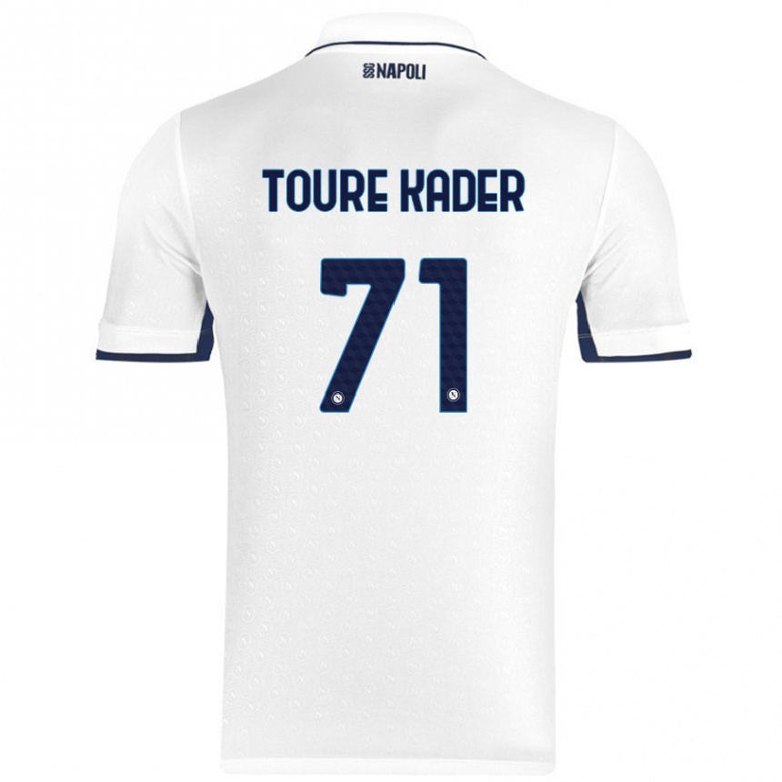 Niño Fútbol Camiseta Aziz Toure Kader #71 Blanco Azul Real 2ª Equipación 2024/25 Argentina