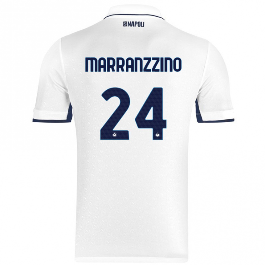 Niño Fútbol Camiseta Pasquale Marranzzino #24 Blanco Azul Real 2ª Equipación 2024/25 Argentina