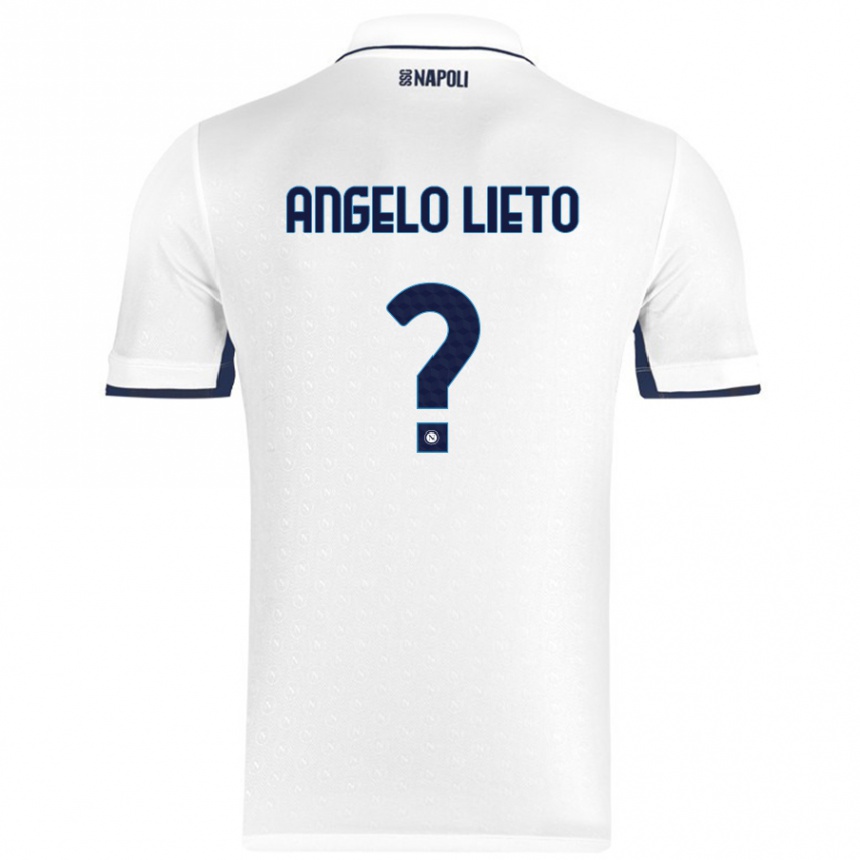 Niño Fútbol Camiseta Angelo Lieto #0 Blanco Azul Real 2ª Equipación 2024/25 Argentina