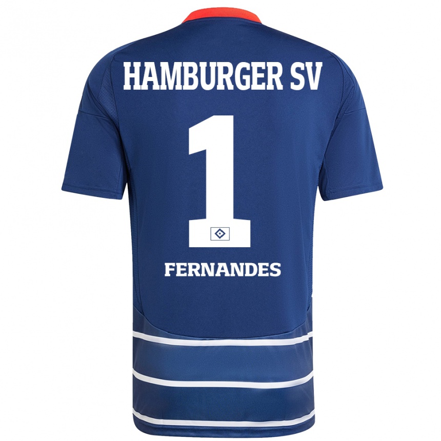 Niño Fútbol Camiseta Daniel Heuer Fernandes #1 Azul Oscuro 2ª Equipación 2024/25 Argentina