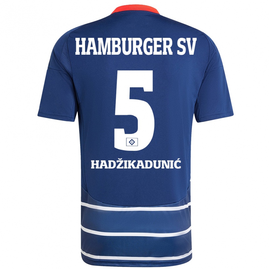 Niño Fútbol Camiseta Dennis Hadzikadunic #5 Azul Oscuro 2ª Equipación 2024/25 Argentina