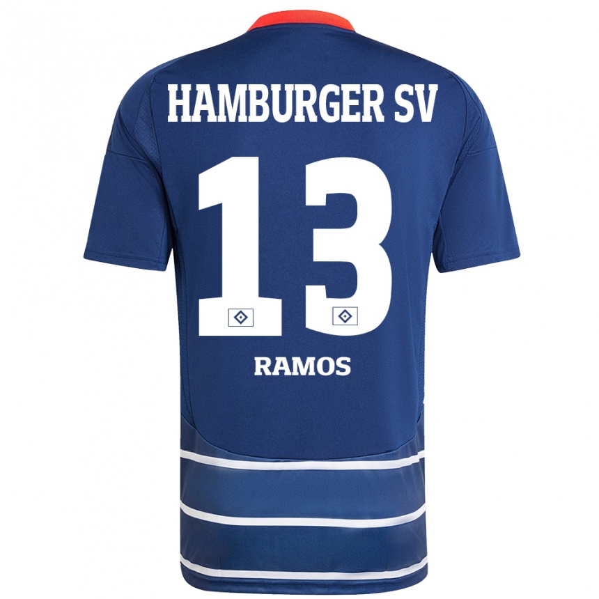 Niño Fútbol Camiseta Guilherme Ramos #13 Azul Oscuro 2ª Equipación 2024/25 Argentina