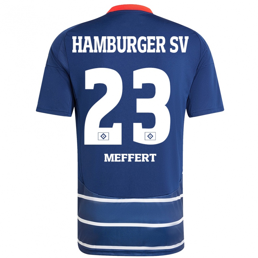 Niño Fútbol Camiseta Jonas Meffert #23 Azul Oscuro 2ª Equipación 2024/25 Argentina